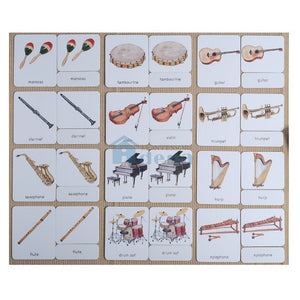 Instruments 3-Part Cards English w/ Stand