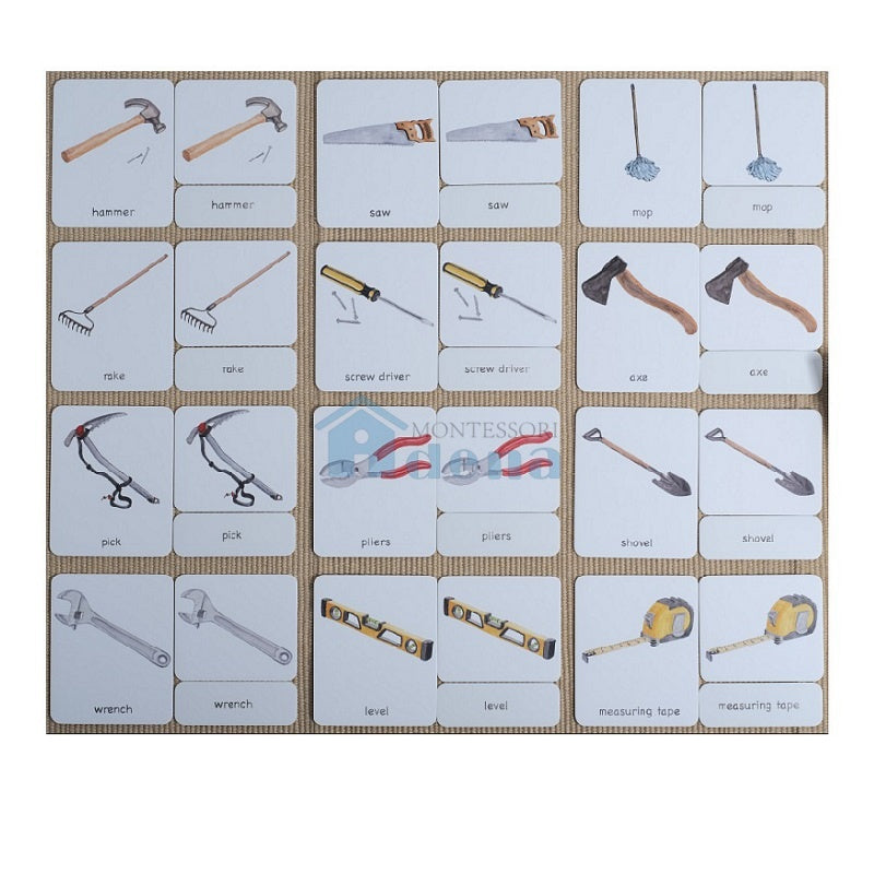 Tools 3-Part Cards English w/ Stand