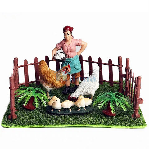 Peasant Woman + Chicken  Set