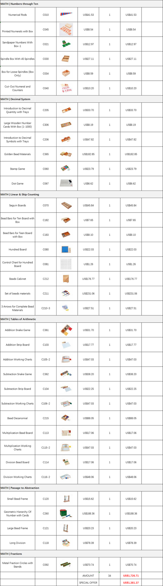 Montessori KIT 5 (MATHEMATICS)