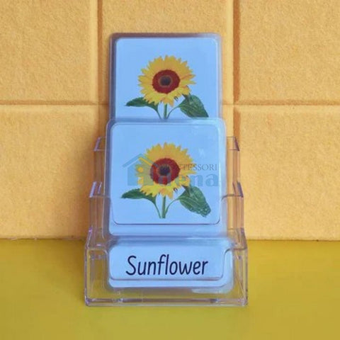 Three-Parts Cards w/ Stand -Flowers（10 sets）