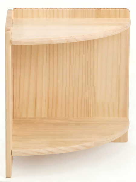 Corner Shelf Rubberwood