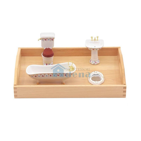 Replicas Objects -Bathroom Tools with wooden tray