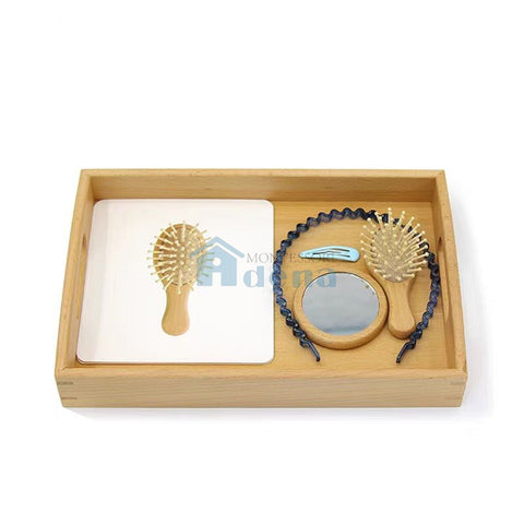 Objects With Identical Matching Cards -Sewing Materials with wooden tray