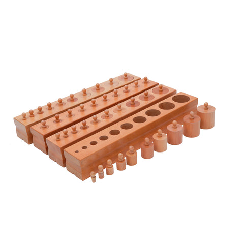 Montessori Sensorial Cylinder Block (Set of 4)