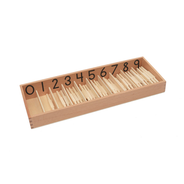 Adena Montessori Mathematical Materials Spindle Box With 45 Spindles