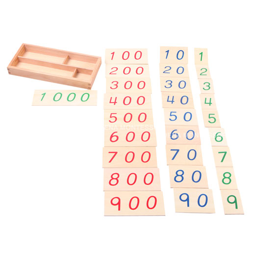 Small Wooden Number Cards With Box (1-1000)	C057