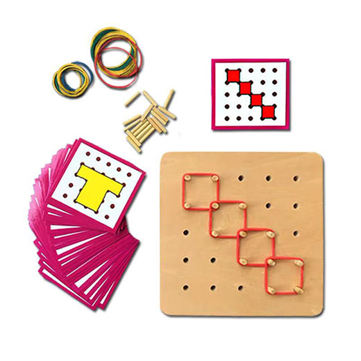 Adena Montessori Educational Materials Small Geometric Board