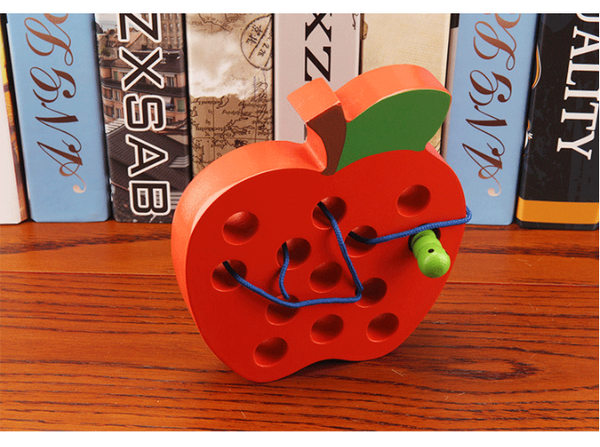 XQ280 Apple Watermelon Pineapple Strawberry threading children's hands-on toys 2-6 years old factory direct sales